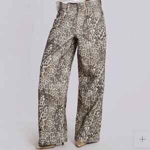Jaded London Leopard Fade Colossus Jeans